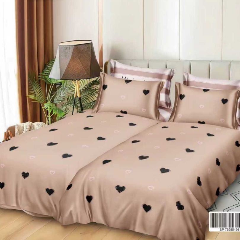 Lenjerie de Pat Bumbac Satinat 7 Piese – Finisaj Lucios, Confort și Eleganță Premium | COD 1364-S