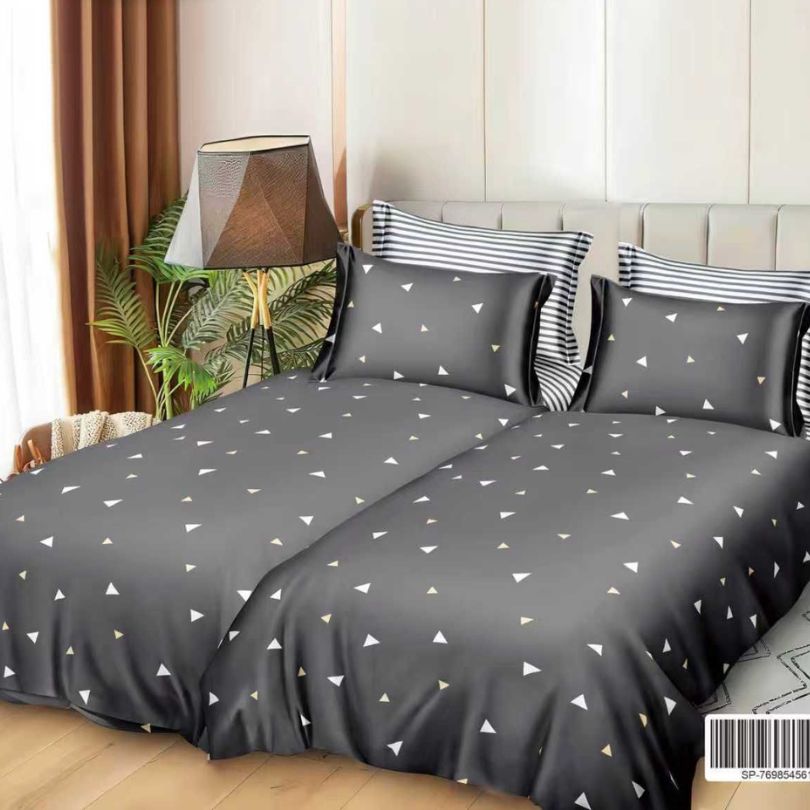 Lenjerie de Pat Bumbac Satinat 7 Piese – Finisaj Lucios, Confort și Eleganță Premium | COD 1365-S