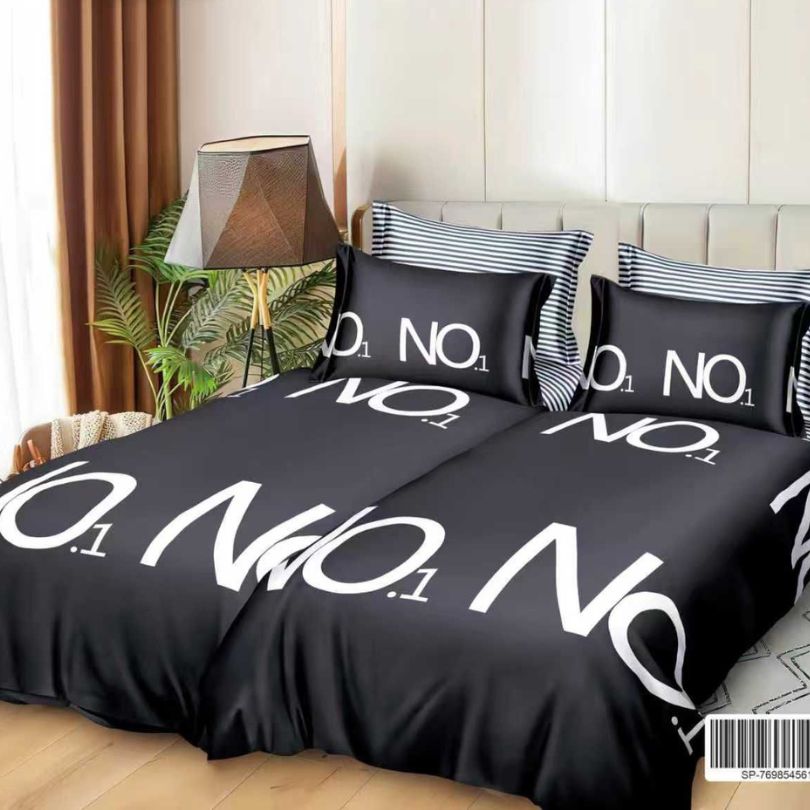 Lenjerie de Pat Bumbac Satinat 7 Piese – Finisaj Lucios, Confort și Eleganță Premium | COD 1372-S