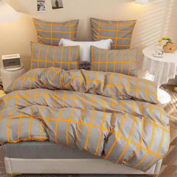 Lenjerie de Pat Bumbac Satinat cu Elastic – 4 Piese | Confort si Eleganta | COD 1257 - S