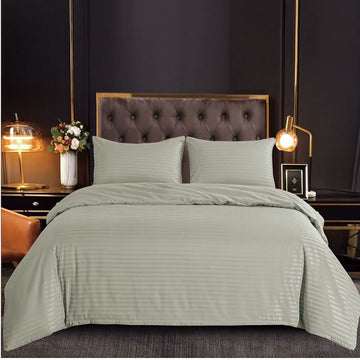 Lenjerie de Pat Damasc 4 Piese cu Elastic – Eleganta si Confort Premium | COD 1517-S