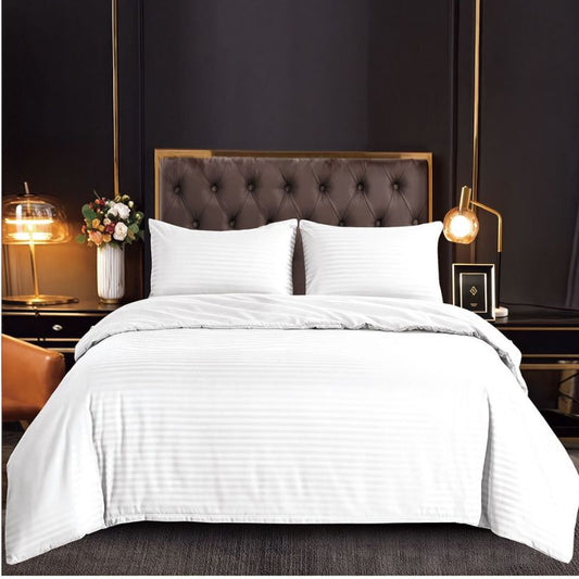 Lenjerie de Pat Damasc 4 Piese cu Elastic – Eleganta si Confort Premium | COD 1518-S