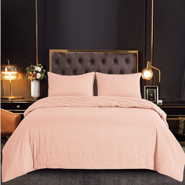 Lenjerie de Pat Damasc 4 Piese cu Elastic – Eleganta si Confort Premium | COD 1524-S