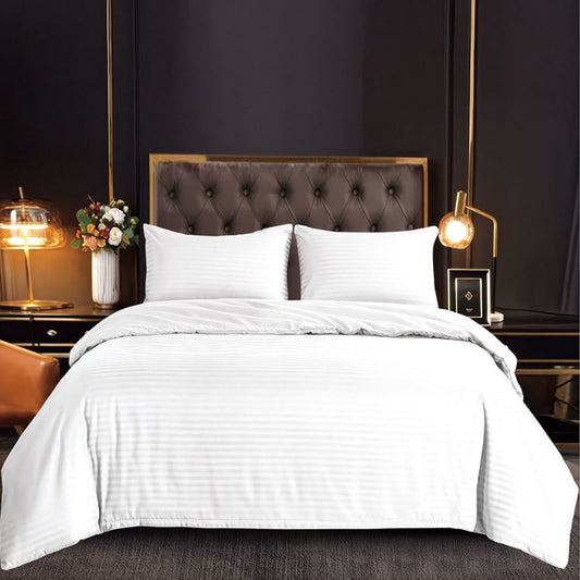 Lenjerie de Pat Damasc 4 Piese cu Elastic – Eleganta si Confort Premium | COD 1530-S