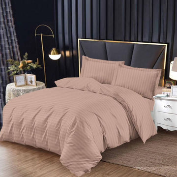 Lenjerie de Pat Damasc 4 Piese cu Elastic – Eleganta si Confort Premium | COD 1617-S