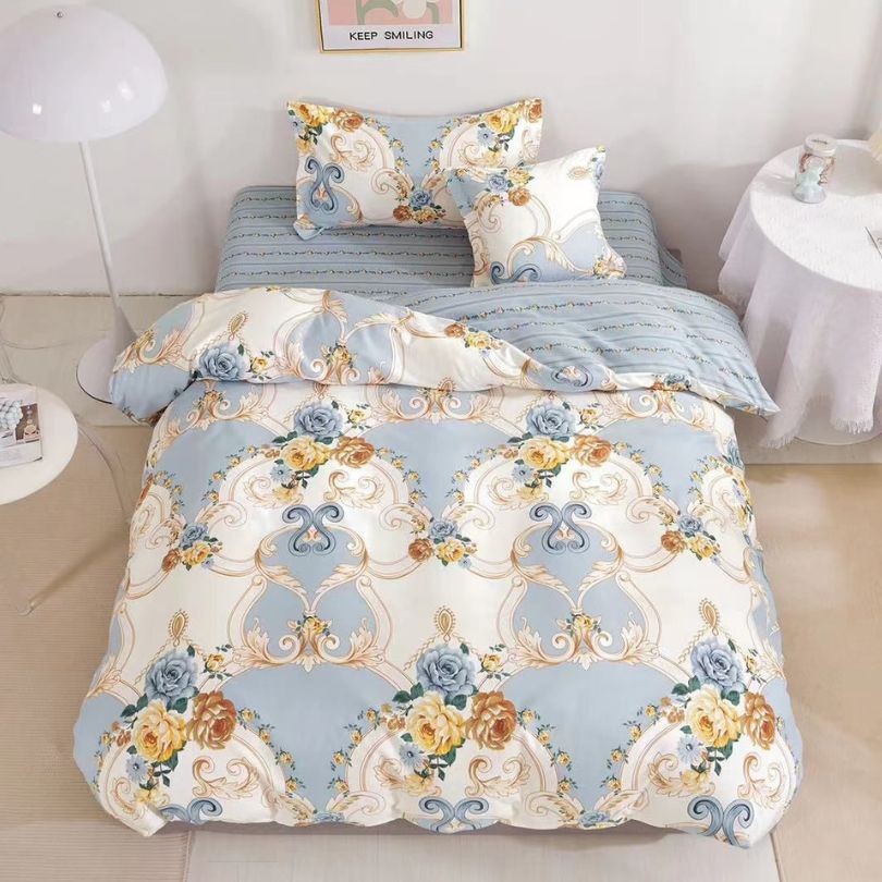 Lenjerie de Pat Finet 1 Persoana cu Elastic 4 Piese – Confort Premium si Design Modern | COD 0724-S