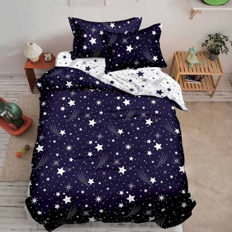 Lenjerie de Pat Finet 1 Persoana cu Elastic 4 Piese – Confort Premium si Design Modern | COD 1293-S