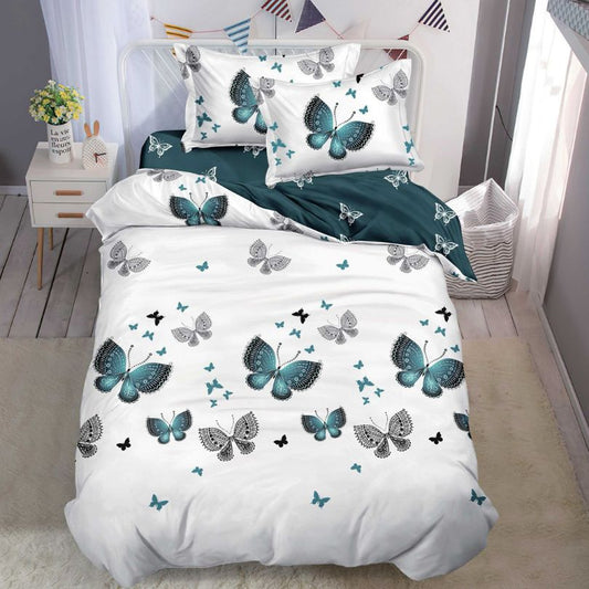 Lenjerie de Pat Finet 1 Persoana cu Elastic 4 Piese – Confort Premium si Design Modern | COD 1304-S