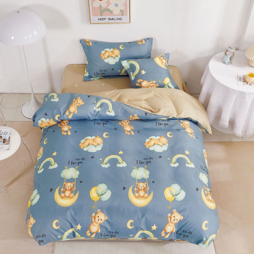 Lenjerie de Pat Finet 1 Persoana cu Elastic 4 Piese – Confort Premium si Design Modern | COD 1308-S