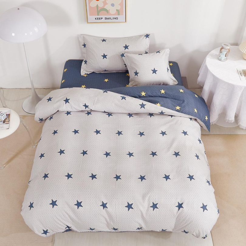 Lenjerie de Pat Finet 1 Persoana cu Elastic 4 Piese – Confort Premium si Design Modern | COD 1309-S