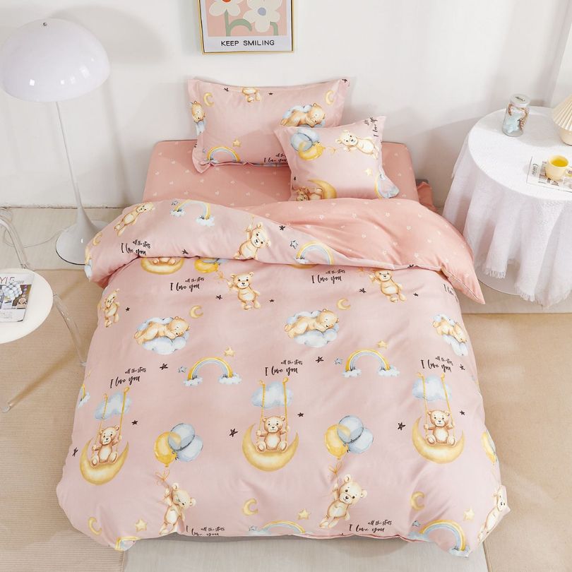 Lenjerie de Pat Finet 1 Persoana cu Elastic 4 Piese – Confort Premium si Design Modern | COD 1310-S