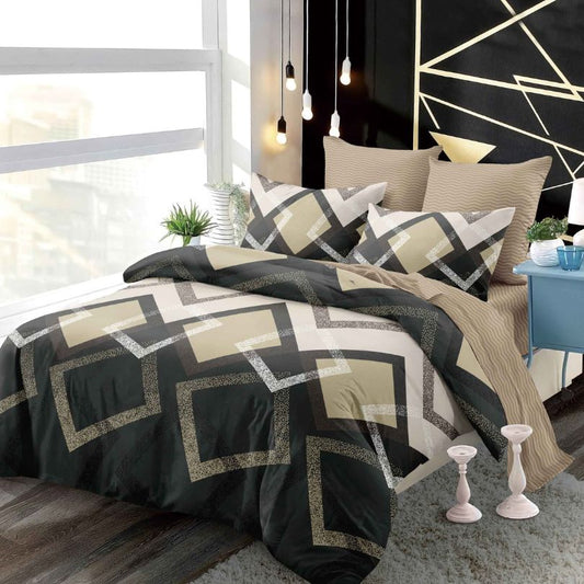 Lenjerie de Pat Finet 6 Piese cu Elastic – Premium, 100% Bumbac | 0013-PV