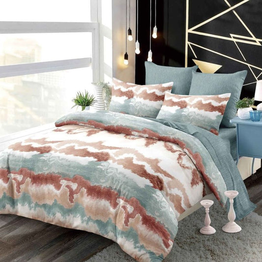 Lenjerie de Pat Finet 6 Piese cu Elastic – Premium, 100% Bumbac | 0026-PV