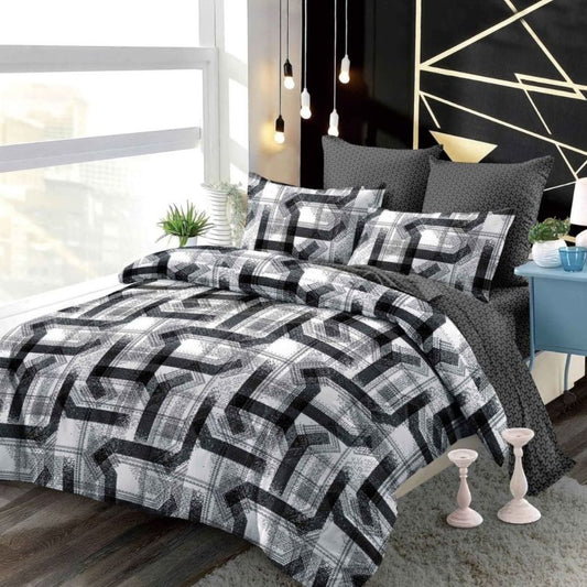 Lenjerie de Pat Finet 6 Piese cu Elastic – Premium, 100% Bumbac | 0029-PV