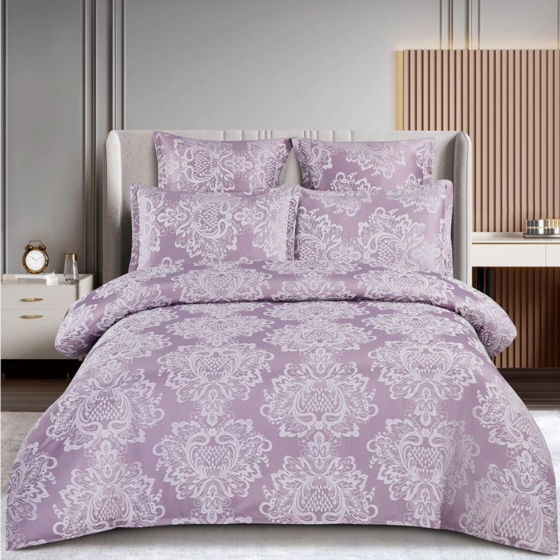 Lenjerie de Pat Jacquard 6 Piese – Bumbac 100% Premium, Design Elegant | COD: 1316-S