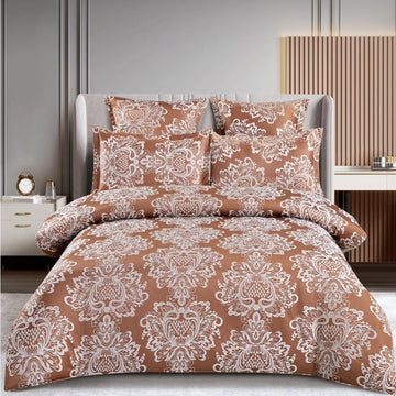 Lenjerie de Pat Jacquard 6 Piese – Bumbac 100% Premium, Design Elegant | COD: 1321-S