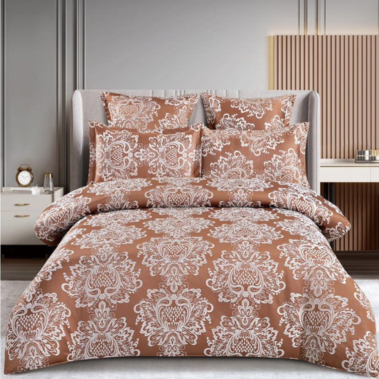 Lenjerie de Pat Jacquard 6 Piese – Bumbac 100% Premium, Design Elegant | COD: 1321-S