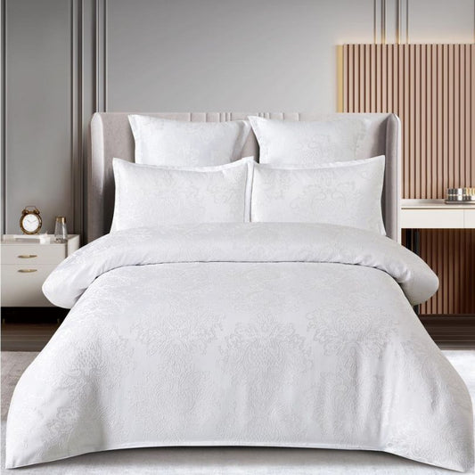 Lenjerie de Pat Jacquard 6 Piese – Bumbac 100% Premium, Design Elegant | COD: 1323-S