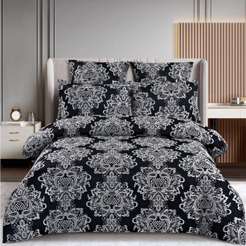 Lenjerie de Pat Jacquard 6 Piese – Bumbac 100% Premium, Design Elegant | COD: 1324-S