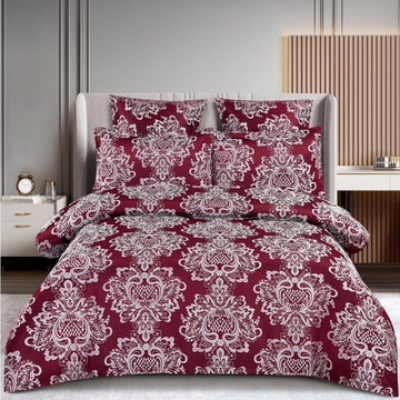 Lenjerie de Pat Jacquard 6 Piese – Bumbac 100% Premium, Design Elegant | COD: 1325-S