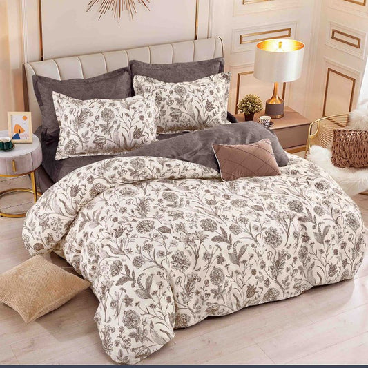 Lenjerie de Pat din Bumbac Finet cu Elastic – 6 Piese | Confort si Eleganta | COD 0123-J