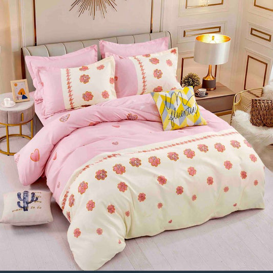 Lenjerie de Pat din Bumbac Finet cu Elastic – 6 Piese | Confort si Eleganta | COD 0127-J