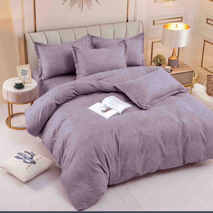 Lenjerie de Pat din Bumbac Finet cu Elastic – 6 Piese | Confort si Eleganta | COD 0131-J