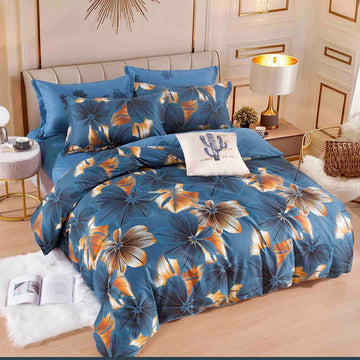 Lenjerie de Pat din Bumbac Finet cu Elastic – 6 Piese | Confort si Eleganta | COD 0140-J