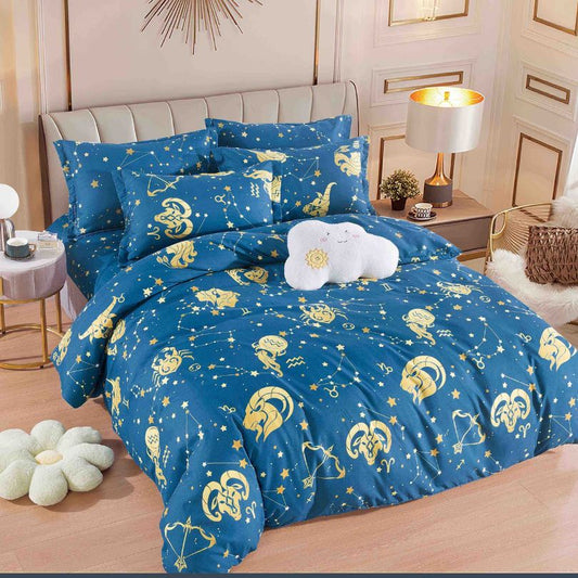 Lenjerie de Pat din Bumbac Finet cu Elastic – 6 Piese | Confort si Eleganta | COD 0143-J