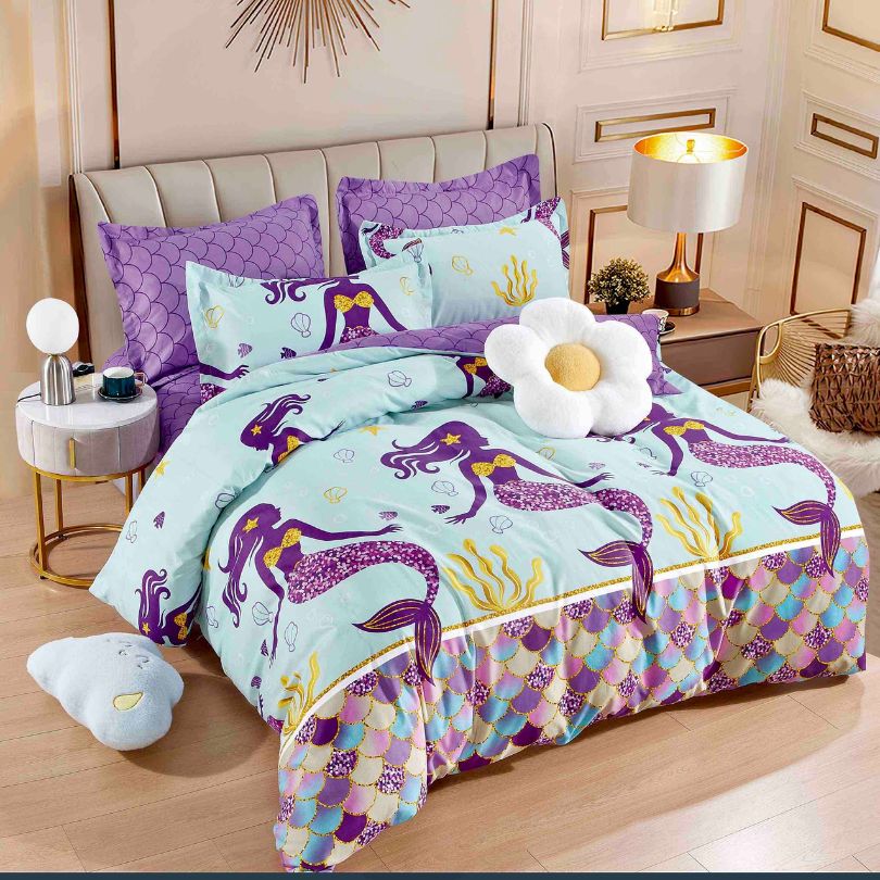 Lenjerie de Pat din Bumbac Finet cu Elastic – 6 Piese | Confort si Eleganta | COD 0149-J