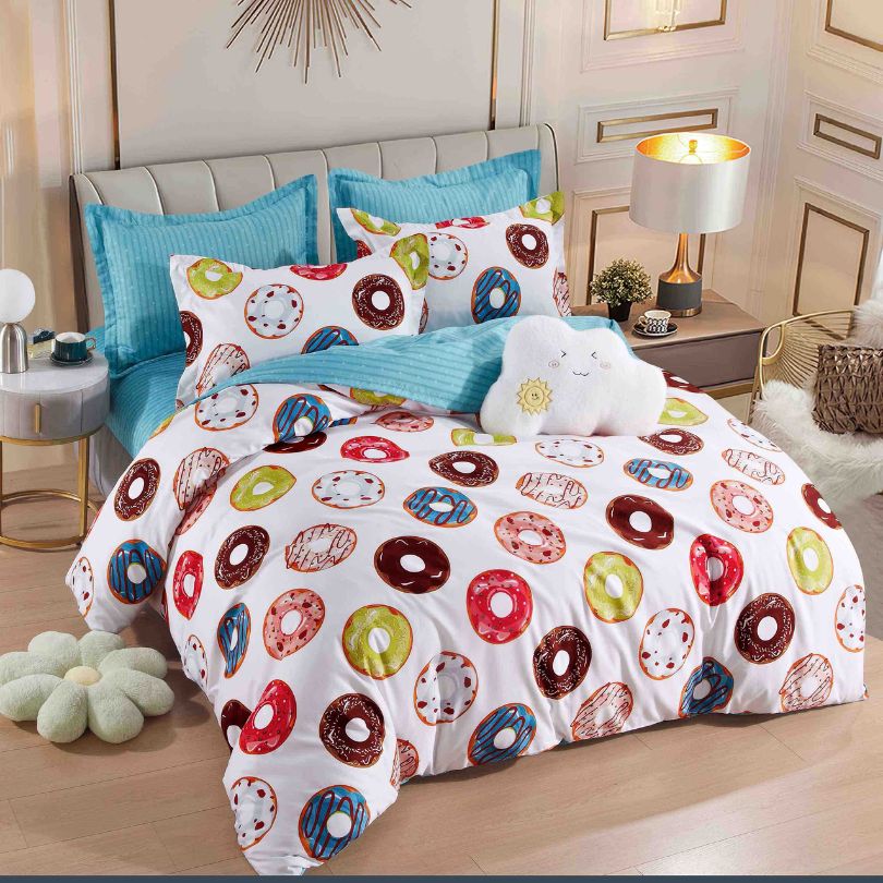 Lenjerie de Pat din Bumbac Finet cu Elastic – 6 Piese | Confort si Eleganta | COD 0151-J