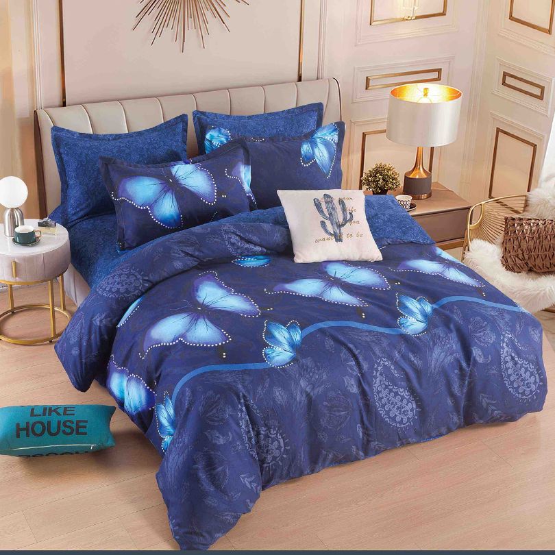 Lenjerie de Pat din Bumbac Finet cu Elastic – 6 Piese | Confort si Eleganta | COD 0157-J