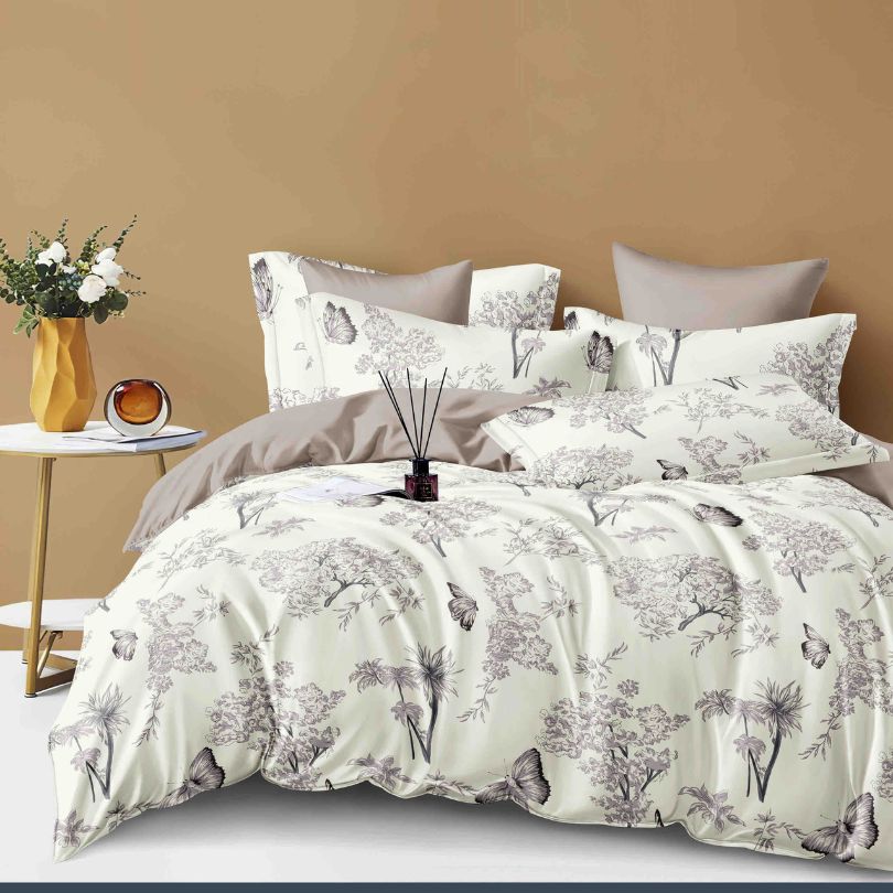 Lenjerie de Pat din Bumbac Finet cu Elastic – 6 Piese | Confort si Eleganta | COD 0165-J