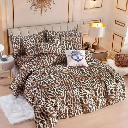 Lenjerie de Pat din Bumbac Finet cu Elastic – 6 Piese | Confort si Eleganta | COD 1102-J