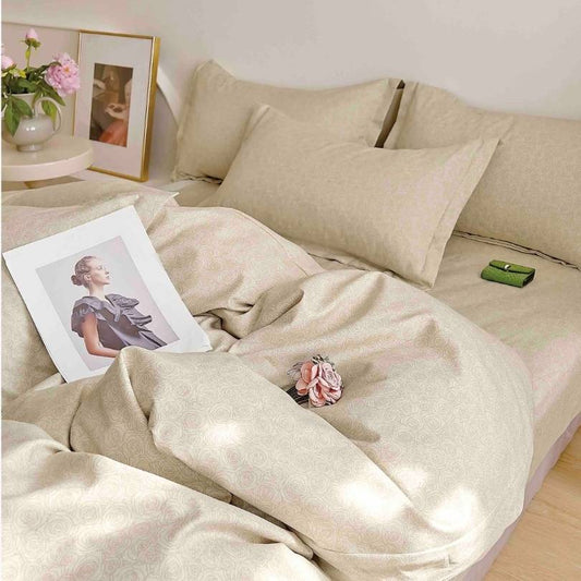 Lenjerie de Pat din Bumbac Finet cu Elastic – 6 Piese | Confort si Eleganta | COD 1294-J