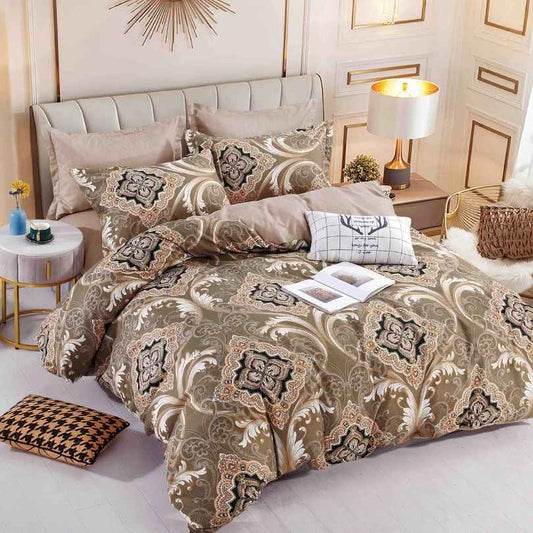 Lenjerie de Pat din Bumbac Finet cu Elastic – 6 Piese | Confort si Eleganta | COD 1326-J