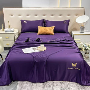 Lenjerie de Pat din Matase cu Pilota – 4 Piese: Eleganta si Rasfat în Dormitorul Tau | COD 0861-S