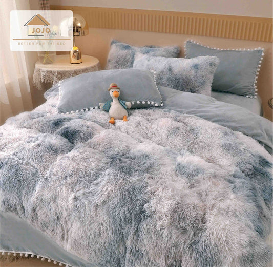 Lenjerie de pat Cocolino Fluffy - 6 piese | Confort si caldura pentru nopti relaxante | COD 0943-J