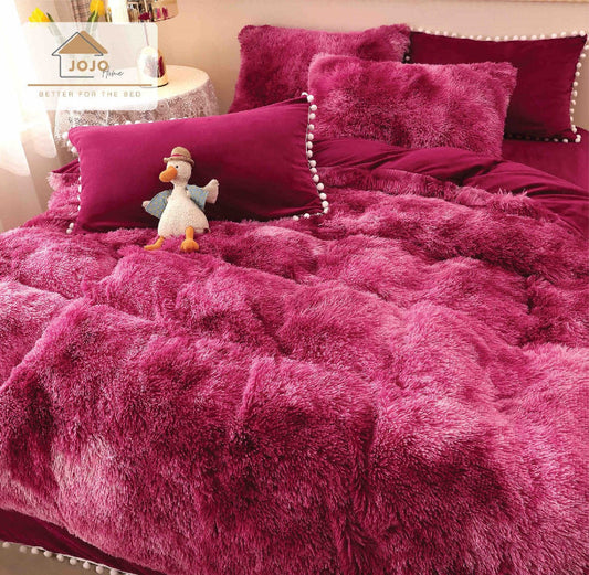 Lenjerie de pat Cocolino Fluffy - 6 piese | Confort si caldura pentru nopti relaxante | COD 0945-J