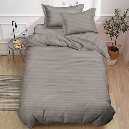 Lenjerie de pat Damasc, 6 piese, 1 persoana, eleganta si confort premium | 2797-S