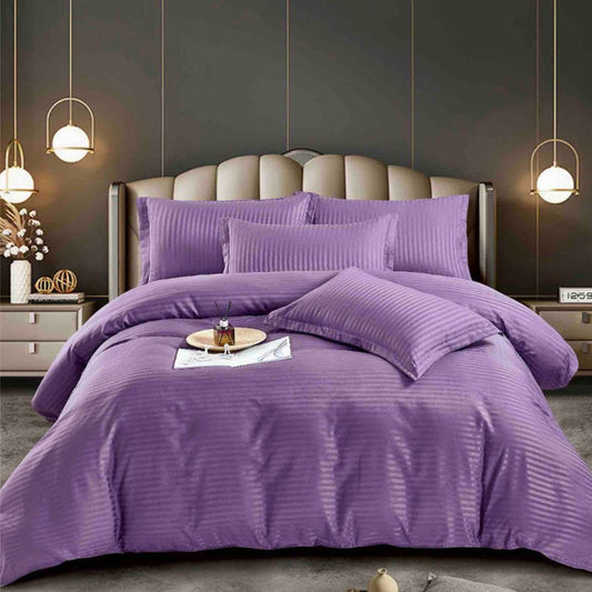 Lenjerie de pat Damasc cu elastic – 6 piese | Eleganta si Fixare Perfecta | COD 0576-J