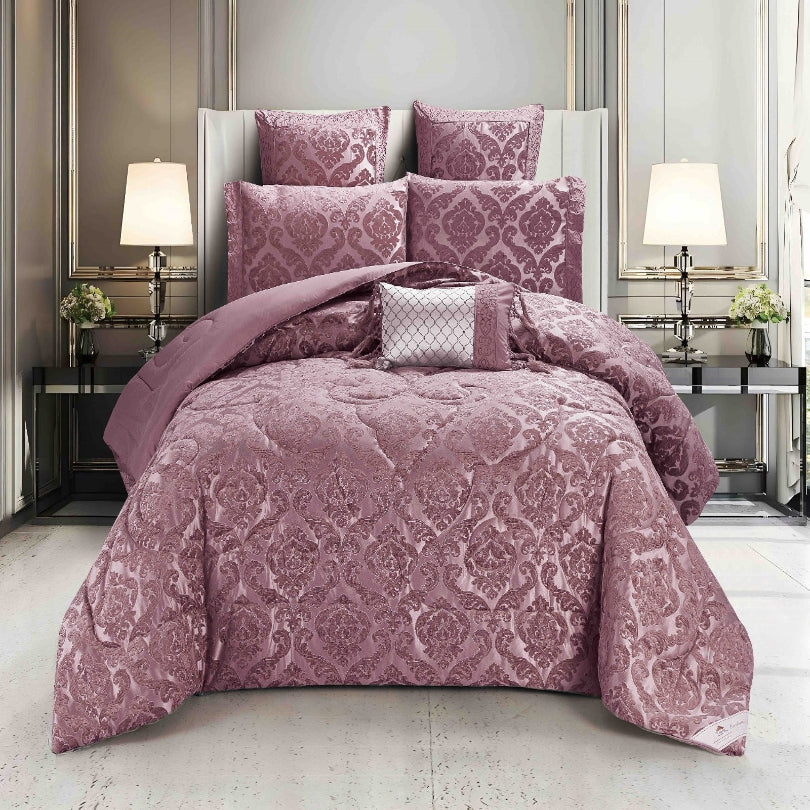 Lenjerie de pat Jacquard 7 piese - confort și eleganta în dormitorul tau | COD 0837-J