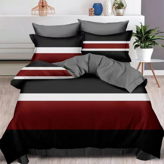 Lenjerie de pat bumbac finet cu elastic – 6 piese: Confort si stil pentru un somn odihnitor | COD 0465-S