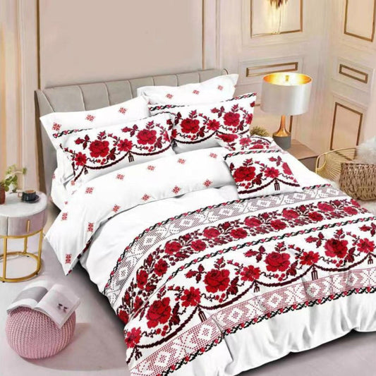 Lenjerie de pat bumbac finet cu elastic – 6 piese: Confort si stil pentru un somn odihnitor | COD 0488-S