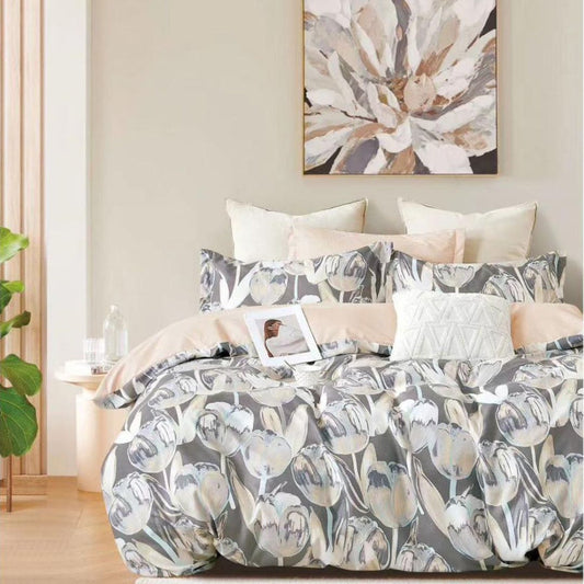 Lenjerie de pat bumbac finet cu elastic – 6 piese: Confort si stil pentru un somn odihnitor | COD 0534-S