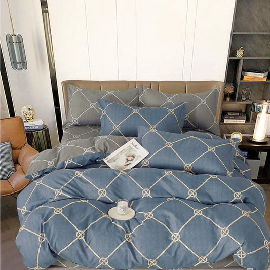 Lenjerie de pat bumbac finet cu elastic – 6 piese: Confort si stil pentru un somn odihnitor | COD 0543-S