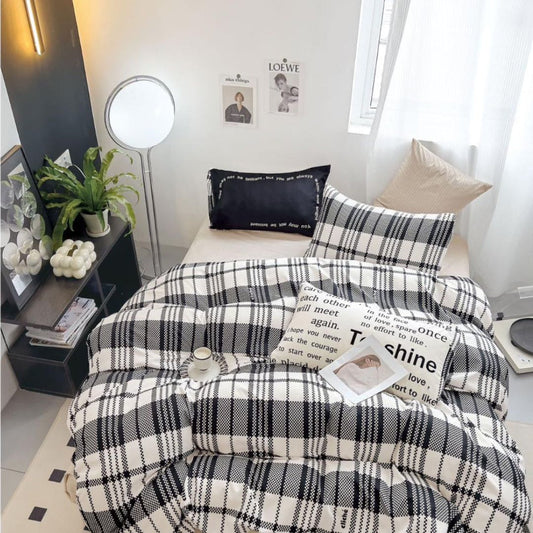 Lenjerie de pat bumbac finet cu elastic – 6 piese: Confort si stil pentru un somn odihnitor | COD 0550-S