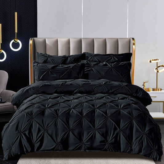 Lenjerie de pat bumbac finet cu elastic si nasturi – 6 piese | Fixare Perfecta si Design Elegant | COD 1662-J