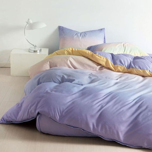 Lenjerie de pat bumbac satinat, 4 piese, ultra fina si eleganta, confort natural | 2710-S