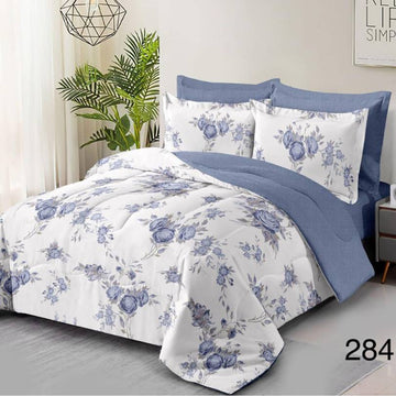 Lenjerie de pat din bumbac finet 6 piese – Model modern si culori vibrante | COD 0008 - CF